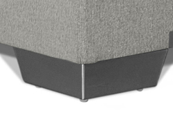 Slede poot Metaal, blank 65mm