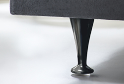 Gamma poot Aluminium, zwart chrome 120mm