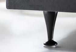 Gamma poot Aluminium, mat zwart 120mm